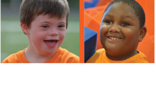 images of two boys both smiling at summer camp