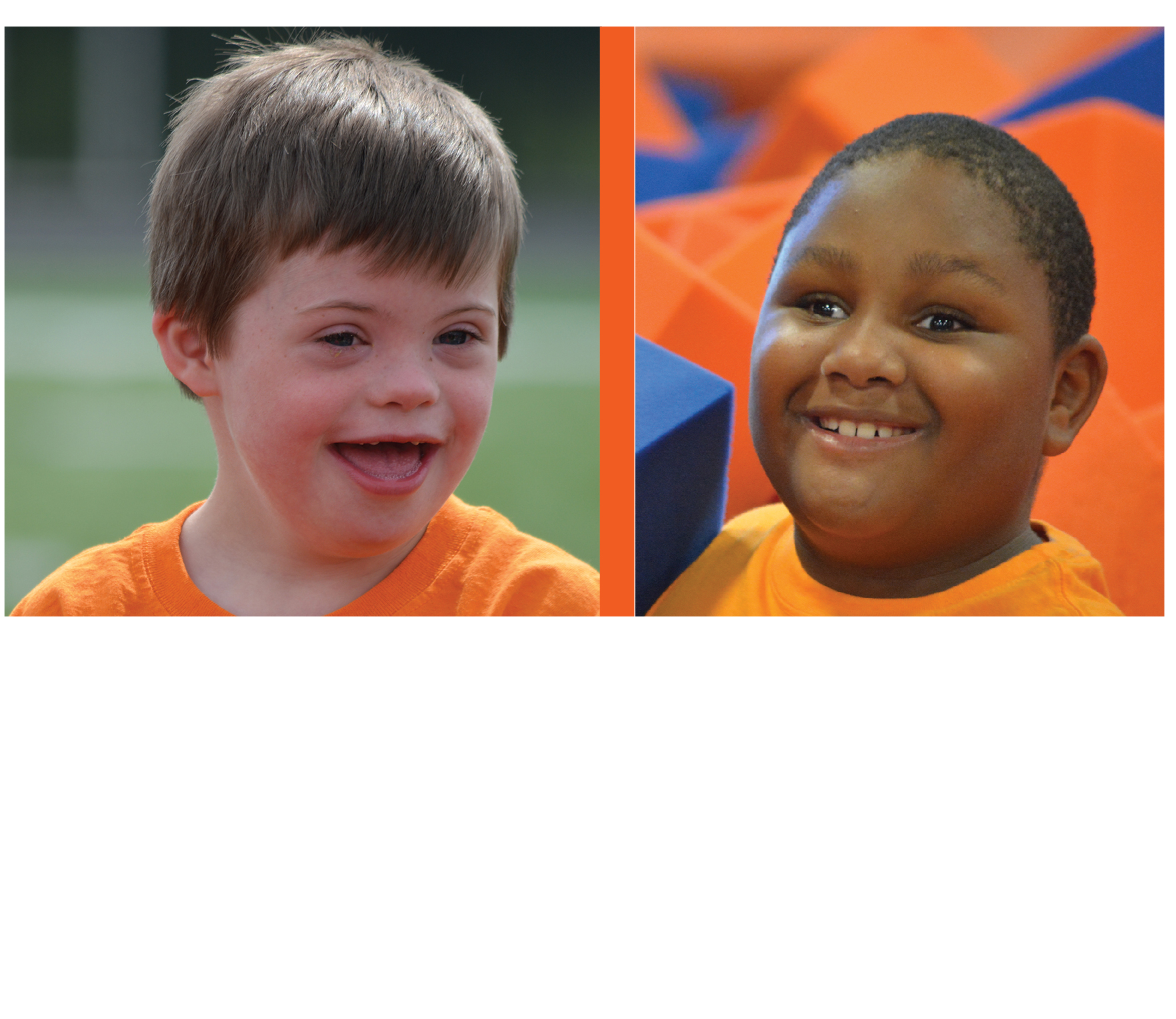 images of two boys both smiling at summer camp
